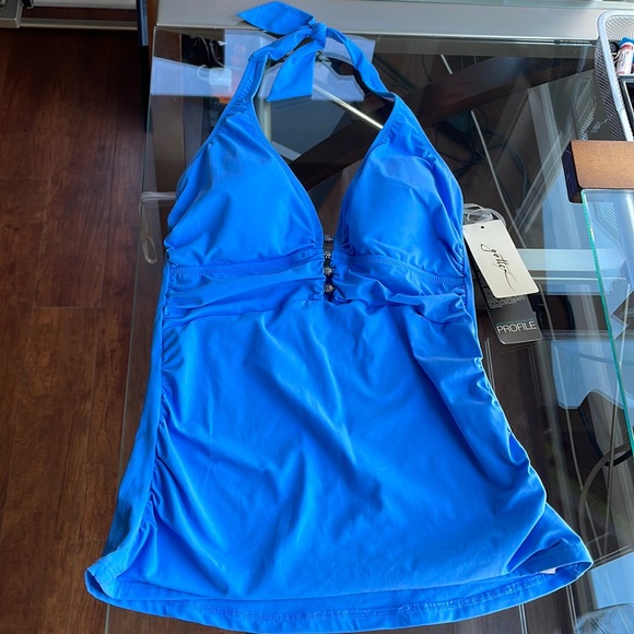NWT Blue Gottex Tankini Top - Picture 1 of 3